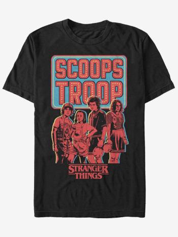 ZOOT.Fan Netflix Scoop Troops Stranger Things Triko Černá