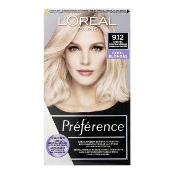 L'Oréal Paris Préférence Cool Blondes 60 ml barva na vlasy pro ženy 9,12 Siberia na barvené vlasy; na blond vlasy; na všechny typy vlasů