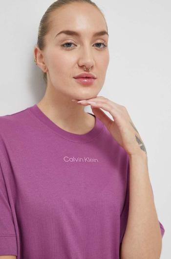 Sportovní tričko Calvin Klein Performance Essentials fialová barva