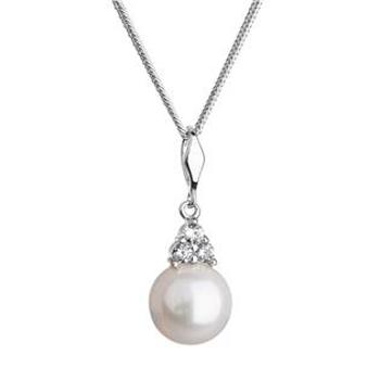 EVOLUTION GROUP CZ Stříbrný náhrdelník s kulatou říční perlou  - 22033.1