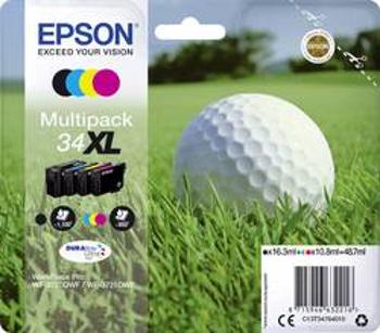 Epson Ink set T3476, 34XL originál černá, azurová, purppurová, žlutá C13T34764010