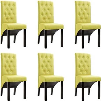 Jídelní židle 6 ks zelené textil (276974)