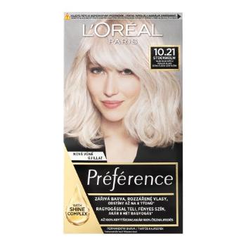 L'Oréal Paris Préférence 60 ml barva na vlasy pro ženy 10,21 Stockholm na barvené vlasy; na blond vlasy; na všechny typy vlasů