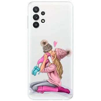 iSaprio Kissing Mom - Blond and Girl pro Samsung Galaxy A32 5G (kmblogirl-TPU3-A32)