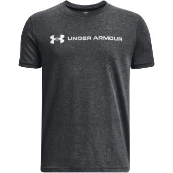 Under Armour WORDMARK Chlapecké triko, tmavě šedá, velikost