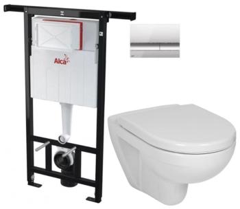 ALCADRAIN Jádromodul předstěnový instalační systém s chromovým tlačítkem M1721 + WC JIKA LYRA PLUS + SEDÁTKO DURAPLAST AM102/1120 M1721 LY6