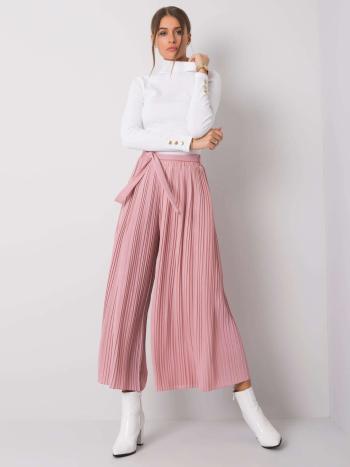 Růžové dámské zvonové kalhoty -254-SP-26696.50P-pink Velikost: S