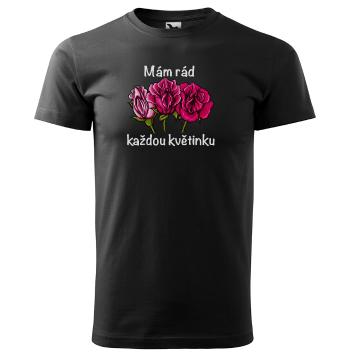 Tričko každá květinka – pánské (Velikost: 2XL, Barva trička: Černá)