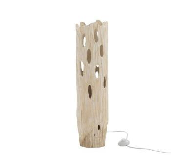 Stolní dřevěná lampa Paulownia Holes 1 -  Ø 18 * 69cm 91220