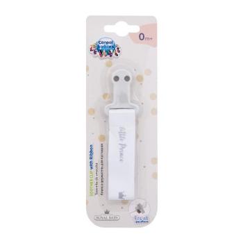 Canpol babies Royal Baby Soother Clip With Ribbon Little Prince 1 ks klip na dudlík pro děti