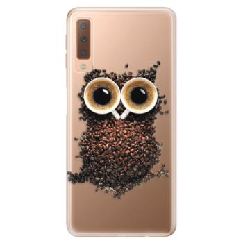 Odolné silikonové pouzdro iSaprio - Owl And Coffee - Samsung Galaxy A7 (2018)