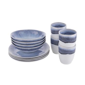 ATLANTIS Snídaňový set nádobí 12 ks - modrá