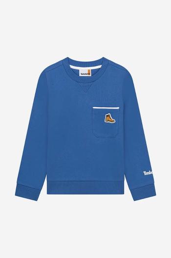 Dětská mikina Timberland Sweatshirt tmavomodrá barva, hladká