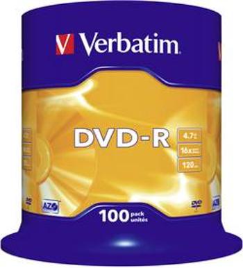 DVD-R 4.7 GB Verbatim 43549, 100 ks, vřeteno