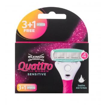 Wilkinson Sword Quattro For Women Sensitive 4 ks náhradní břit pro ženy