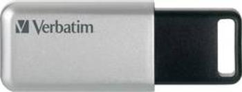 USB flash disk Verbatim Secure Pro 98665, 32 GB, USB 3.2 Gen 1 (USB 3.0), stříbrnočerná