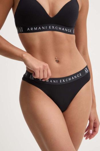 Kalhotky brazilky Armani Exchange černá barva, 947028 CC502