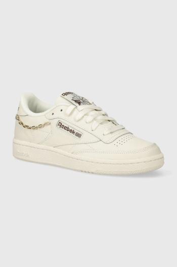 Kožené sneakers boty Reebok Classic Club C 85 béžová barva, 100074237