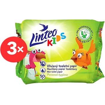 LINTEO KIDS Vlhčený toaletní papír (3× 50 ks)