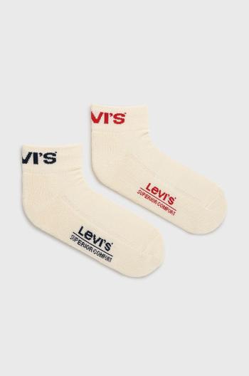 Ponožky Levi's 2-pack béžová barva