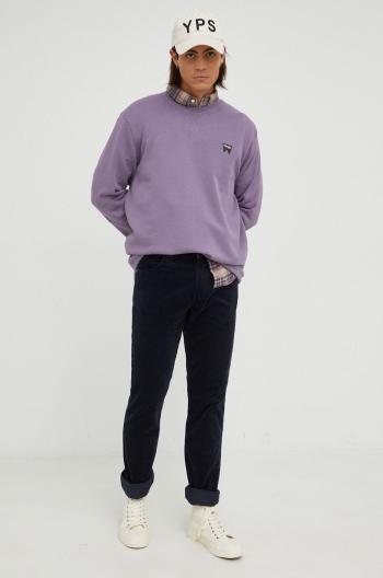 Kalhoty Wrangler pánské, tmavomodrá barva, jednoduché