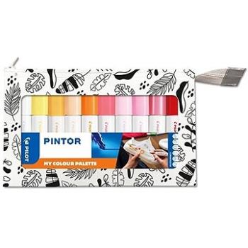 PILOT Pintor Fine Medium, sada 10 ks, teplé odstíny (3131910572558)