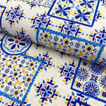 Dekorační látka premium Azulejos tile patch