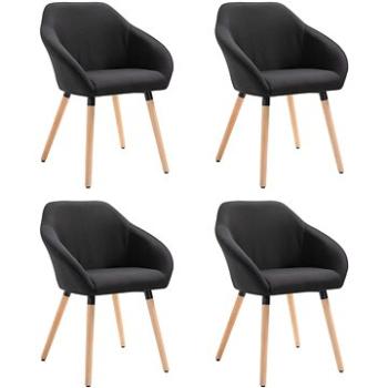 Jídelní židle 4 ks černé textil (278413)