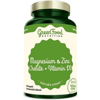 GreenFood Nutrition Magnesium & Zinc Chelate + Vitamin D3 90 kapslí (8594193923953)