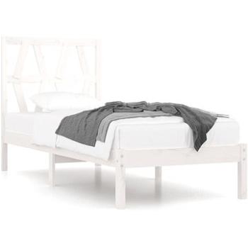 Rám postele bílý masivní borovice 75 × 190 cm Small Single, 3103959 (3103959)