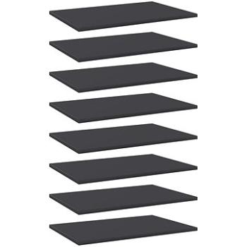Přídavné police 8 ks šedé 60 x 40 x 1,5 cm dřevotříska 805255