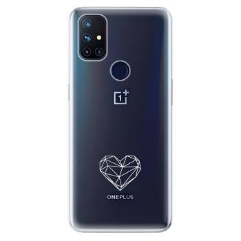 Odolné silikonové pouzdro iSaprio - čiré - Digital Love - OnePlus Nord N10 5G