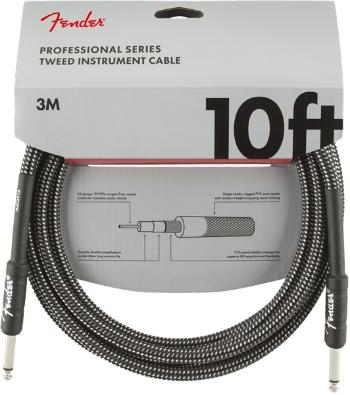 Fender Professional Series 10' Instrument Cable Gray Tweed