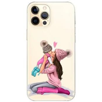 iSaprio Kissing Mom - Brunette and Girl pro iPhone 12 Pro Max (kmbrugirl-TPU3-i12pM)