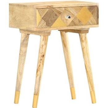SHUMEE Noční stolek 43 × 30 × 58 cm masivní mangovníkové dřevo, 285857 (285857)