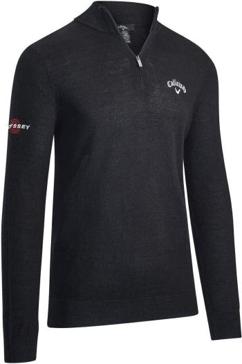 Callaway 1/4 Blended Merino Black Ink XL Svetr