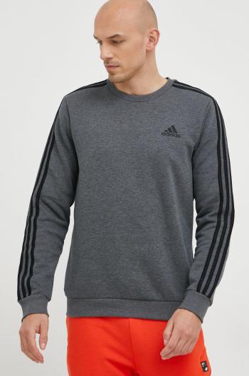 Mikina adidas pánská, šedá barva, melanžová