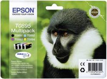 Epson Ink T0895 originál kombinované balení černá, azurová, purppurová, žlutá C13T08954010