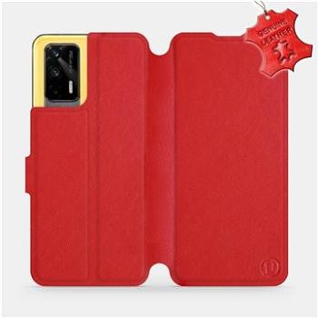 Kožené Flip pouzdro na mobil Realme GT 5G - Červené -  Red Leather (5903516668076)