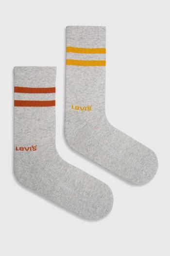 Ponožky Levi's 2-pack šedá barva