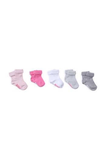 Kojenecké ponožky BOSS růžová barva