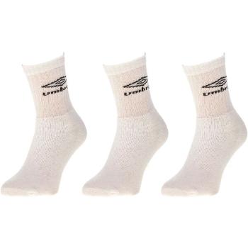 Umbro ANKLE SPORTS SOCKS 3 PACK Ponožky, bílá, velikost 35-38