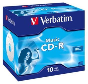 Verbatim CD-R 700MB 16x, jewel, 10ks (43365), 43365