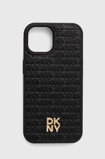 Obal na telefon Dkny iPhone 15 / 14 / 13 6.1 černá barva, DKHMP15SPSHRPSK