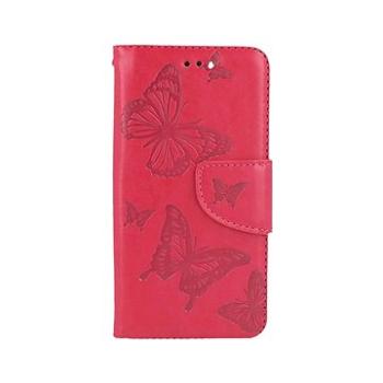 TopQ Pouzdro iPhone SE 2022 knížkové Butterfly růžové 75010 (Sun-75010)