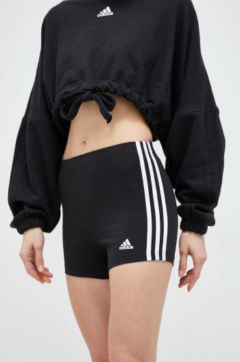 Kraťasy adidas dámské, černá barva, vzorované, high waist