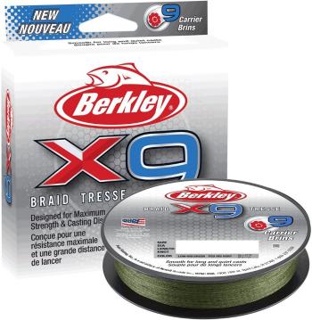 Berkley splétaná šňůra x9 low vis green 150 m-průměr 0,25 mm / nosnost 27 kg