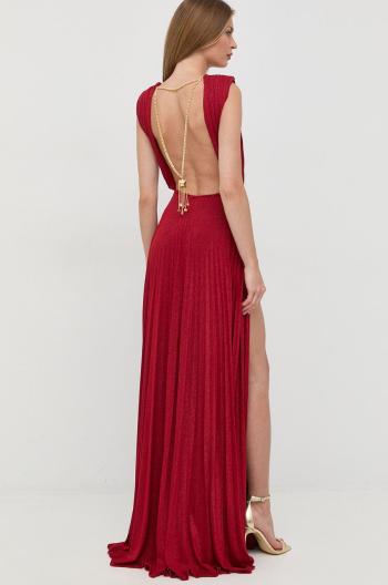 Šaty Elisabetta Franchi červená barva, maxi