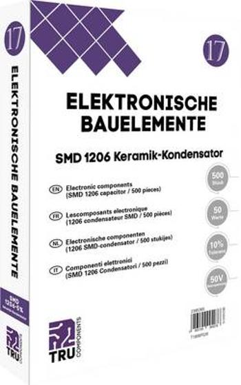 Sada keramických kondenzátorů SMD 1206 TRU COMPONENTS T1806P026, 50 V, 10 %, (d x š) 3.2 mm x 1.6 mm, 500 díly