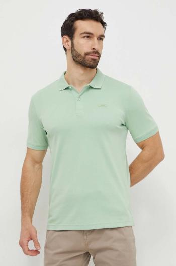 Bavlněné polo tričko Calvin Klein zelená barva, K10K111657